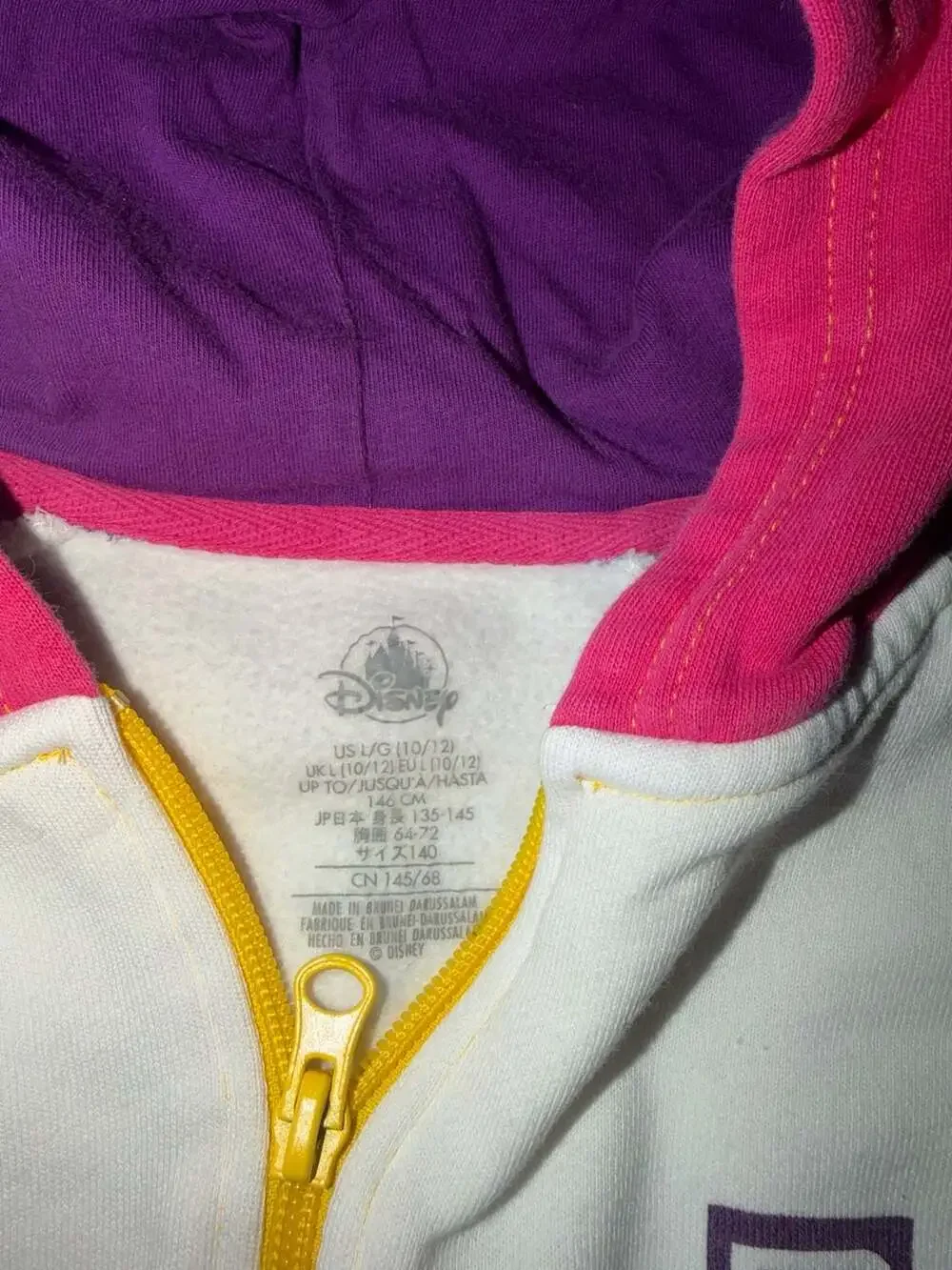 Walt Disney World 2021 Minnie Mouse Zip Hoodie Jacket Girls Large 10/12